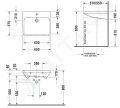 Duravit DuraStyle Umvadlo Med, 65x57 cm, s 1 otvorom na batriu, s WonderGliss, alpsk biela