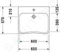 Duravit DuraStyle Umvadlo Med, 65x57 cm, biela
