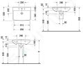 Duravit P3 Comforts Umvadlo, 650x500 mm, s prepadom, s otvorom na batriu, biela