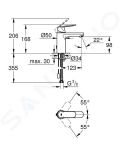 Grohe Eurosmart Cosmopolitan Pkov umvadlov batria M, chrm