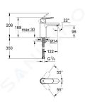 Grohe Eurosmart Cosmopolitan Umvadlov batria, chrm