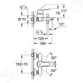Grohe BauEdge Pkov vaov batria, chrm