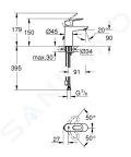 Grohe BauLoop Pkov umvadlov batria S, chrm