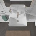 Duravit ME by Starck Umvadlo, 550x440 mm, s prepadom, s otvorom na batriu, WonderGliss, biela