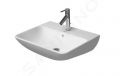 Duravit ME by Starck Umvadlo, 55x44 cm, s prepadom, s otvorom na batriu, WonderGliss, biela
