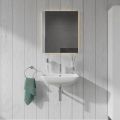 Duravit ME by Starck Umvadlo, 550x440 mm, s prepadom, s otvorom na batriu, WonderGliss, biela