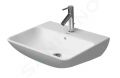 Duravit ME by Starck Umvadlo, 550x440 mm, s prepadom, s otvorom na batriu, WonderGliss, matn biela