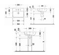 Duravit ME by Starck Um�vadlo 55x44 cm, s prepadom, otvor na bat�riu, DuraShield, matn� biela
