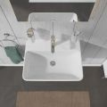 Duravit ME by Starck Umvadlo, 60x46 cm, s prepadom, s otvorom na batriu, biela