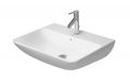 Duravit ME by Starck Um�vadlo 60x46 cm, s prepadom, otvor na bat�riu, DuraShield, matn� biela