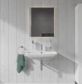 Duravit ME by Starck Umvadlo, 650x490 mm, s prepadom, s otvorom na batriu, WonderGliss, biela