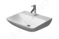 Duravit ME by Starck Umvadlo, 650x490 mm, s prepadom, s otvorom na batriu, WonderGliss, biela