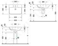 Duravit ME by Starck Umvadlo, 65x49 cm, s prepadom, s otvorom na batriu, biela