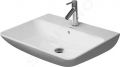 Duravit ME by Starck Umvadlo, 650x490 mm, s prepadom, s otvorom na batriu, biela