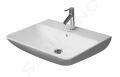 Duravit ME by Starck Umvadlo, 650x490 mm, s prepadom, s otvorom na batriu, matn biela