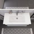 Duravit ME by Starck Umvadlo nbytkov, 1030x490 mm, s prepadom, s otvorom na batriu, WonderGliss, biela