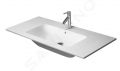 Duravit ME by Starck Umvadlo nbytkov, 1030x490 mm, s prepadom, s otvorom na batriu, WonderGliss, biela