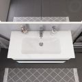 Duravit ME by Starck Umvadlo nbytkov, 103x49 cm, s prepadom, s otvorom na batriu, biela
