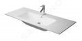 Duravit ME by Starck Umvadlo nbytkov 1230x490 mm, s 1 otvorom na batriu, s WonderGliss, alpsk biela