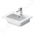 Duravit ME by Starck Nbytkov umvadlo, 530x430 mm, 1 otvor na batriu, s WonderGliss, biela