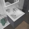 Duravit ME by Starck Umvadlo nbytkov, 630x490 mm, s prepadom, s otvorom na batriu, WonderGliss, biela