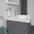 Duravit ME by Starck Umvadlo nbytkov, 63x49 cm, s prepadom, s otvorom na batriu, WonderGliss, biela