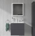 Duravit ME by Starck Umvadlo nbytkov, 63x49 cm, s prepadom, s otvorom na batriu, WonderGliss, biela