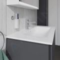 Duravit ME by Starck Umvadlo nbytkov, 830x490 mm, s prepadom, s otvorom na batriu, WonderGliss, biela