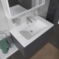 Duravit ME by Starck Umvadlo nbytkov, 830x490 mm, s prepadom, s otvorom na batriu, WonderGliss, biela