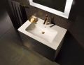 Duravit ME by Starck Umvadlo nbytkov, 83x49 cm, s prepadom, s otvorom na batriu, WonderGliss, biela