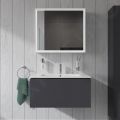 Duravit ME by Starck Umvadlo nbytkov, 830x490 mm, s prepadom, s otvorom na batriu, WonderGliss, biela