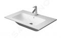 Duravit ME by Starck Umvadlo nbytkov, 83x49 cm, s prepadom, bez otvoru na batriu, biela