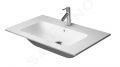 Duravit ME by Starck Nbytkov umvadlo, 830x490 mm, 1 otvor na batriu, s WonderGliss, matn biela