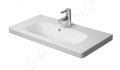 Duravit DuraStyle Umvadlo nbytkov Compact, 79x40 cm, s 1 otvorom na batriu, s WonderGliss, alpsk biela