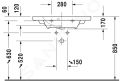 Duravit DuraStyle Umvadlo nbytkov Compact, 79x40 cm, s 1 otvorom na batriu, biela