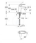 Eurodisc Cosmopolitan Grohe Eurodisc Cosmopolitan - Pkov umyvadlov baterie ES, chrom 2338220E