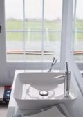 Duravit Cape Cod Umvadlo na dosku, 460x460 mm, bez prepadu, s otvorom na batriu, DuraCeram, WonderGliss, matn biela