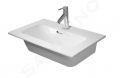 Duravit ME by Starck Umvadlo nbytkov Compact, 630x400 mm, s 1 otvorom na batriu, s WonderGliss, alpsk biela