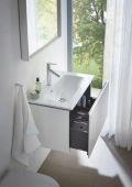 Duravit ME by Starck Umvadlo nbytkov Compact, 630x400 mm, s 1 otvorom na batriu, s WonderGliss, alpsk biela