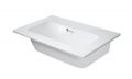 Duravit ME by Starck Um�vadlo 63x40 cm, s prepadom, bez otvoru na bat�riu, DuraShield, matn� biela