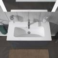 Duravit ME by Starck Umvadlo nbytkov Compact, 830x400 mm, s 1 otvorom na batriu, s WonderGliss, alpsk biela