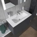 Duravit ME by Starck Umvadlo nbytkov Compact, 830x400 mm, s 1 otvorom na batriu, s WonderGliss, alpsk biela