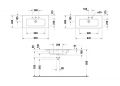 Duravit ME by Starck Um�vadlo 83x40 cm, s prepadom, otvor na bat�riu, DuraShield, biela