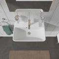 Duravit ME by Starck Umvadlo, 60x40 cm, s prepadom, s otvorom na batriu, WonderGliss, biela