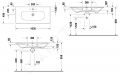 Duravit Viu Umvadlo, 103x49 cm, s prepadom, s otvorom na batriu, WonderGliss, biela