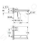 Grohe Lineare Umvadlov batria L pod omietku, 2-otvorov intalcia, chrm