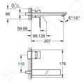 Grohe Lineare Umvadlov batria L pod omietku, 2-otvorov intalcia, supersteel