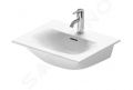 Duravit Viu Umvadlo, 530x430 mm, s prepadom, s otvorom na batriu, WonderGliss, biela