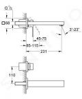 Grohe Eurocube Umvadlov batria pod omietku, 2-otvorov intalcia, chrm