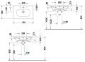 Duravit Viu Umvadlo, 73x49 cm, s prepadom, s otvorom na batriu, biela